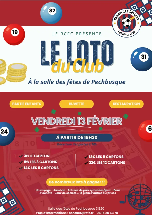 Loto annuel du club de foot Ramonville Coteaux